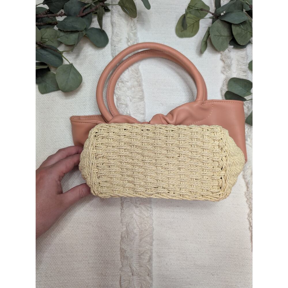 A New Day Wicker Purse in Coral - Picture 3 of 5
